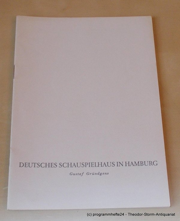 Programmheft Weh dem, der nicht lügt.  Deutsches Schauspielhaus Gründgens 1962