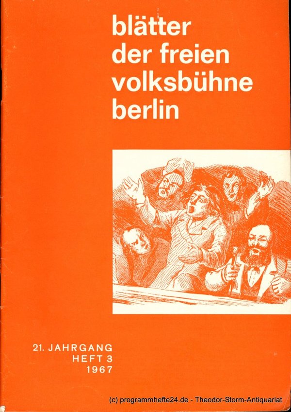 Blätter der freien Volksbühne Berlin. 21. Jahrgang Heft 3 1967