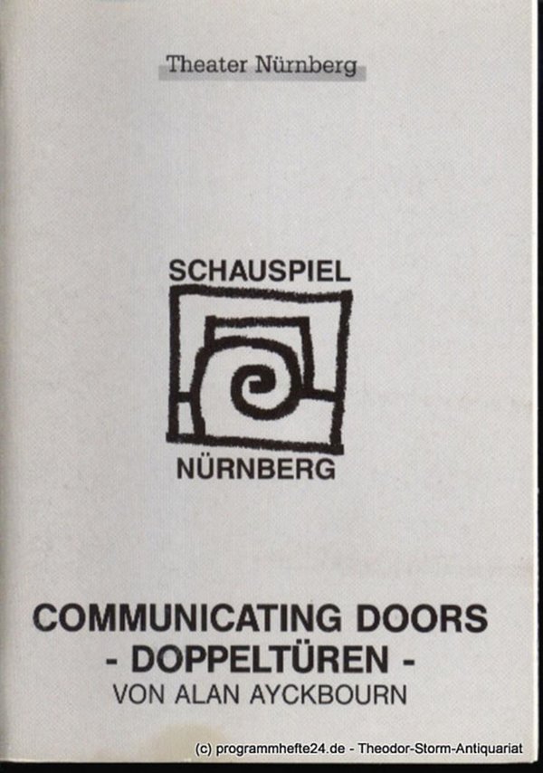 Programmheft Premiere Communicating Doors - Doppeltüren im Schauspielhaus am 27.