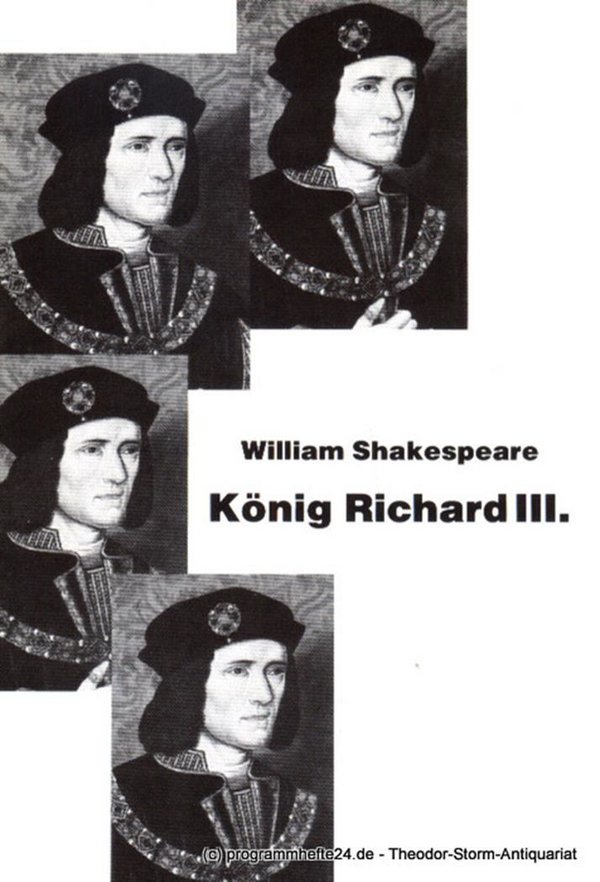 Programmheft König Richard III. von William Shakespeare. Premiere 9. September 1