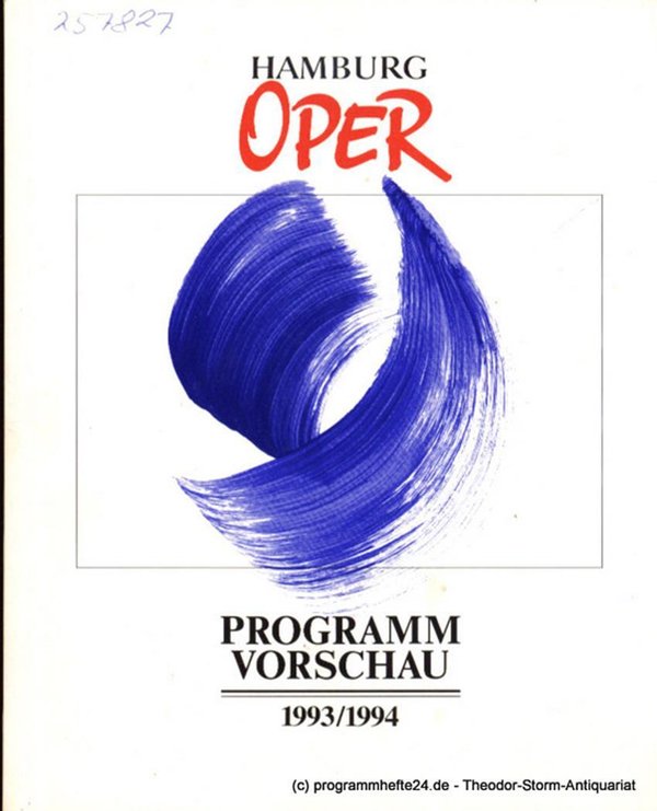 Programmvorschau 1993 / 1994 Hamburgische Staatsoper, Ruzicka Peter, Konold Wulf