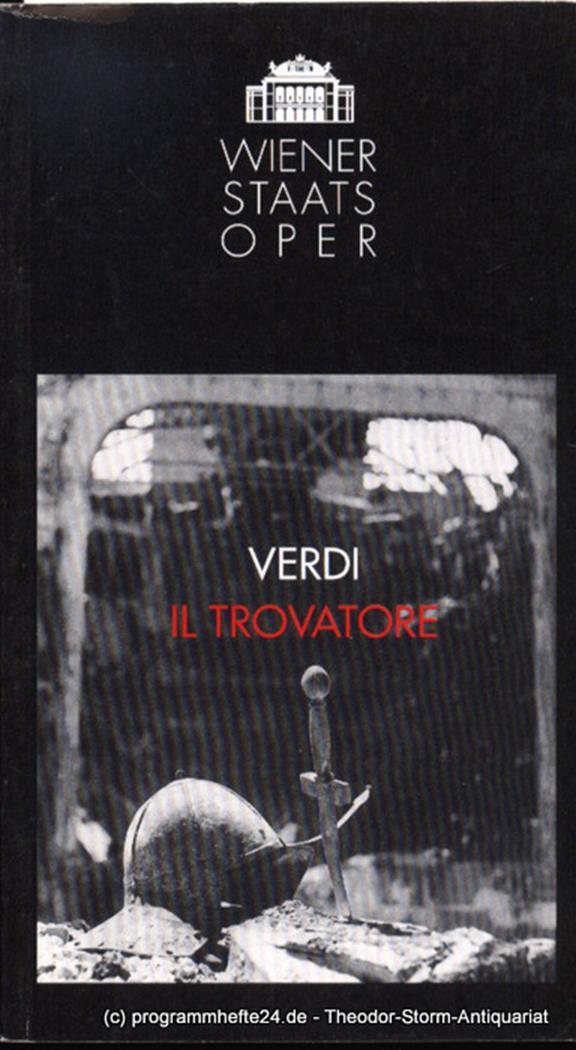 Programmheft Verdi Il Trovatore. Premiere 22. Oktober 1993. Spielzeit 1993 / 94