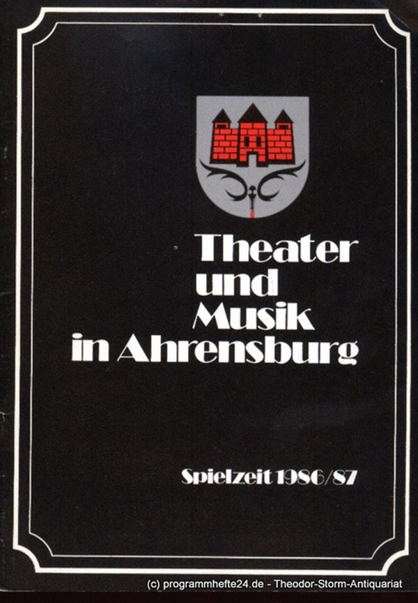 Programmheft Theater und Musik in Ahrensburg Spielzeit 1986 / 87 Theater und Mus