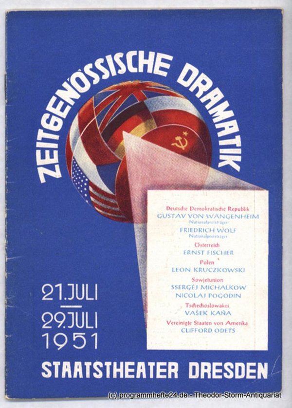 Programmheft Woche der Zeitgenössischen Dramatik 21. Juli - 29. Juli 1951 Staats