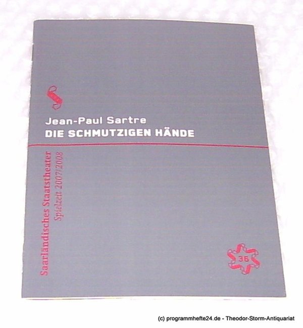 Programmheft Die schmutzigen Hände ( Les mains sales ) von Jean-Paul Sartre. Pre