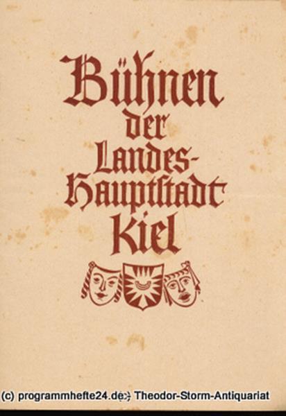 Programmheft Blätter der Landeshauptstadt Kiel Spielzeit 1949 / 50 Heft 14 Bühne