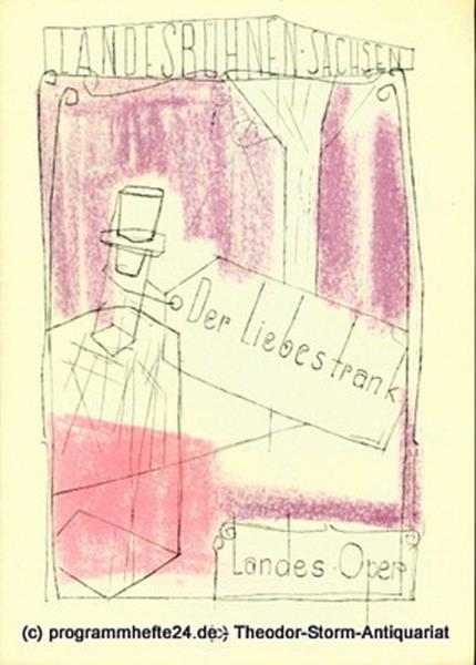 Programmheft Der Liebestrank. Komische Oper. Spielzeit 1956 / 57 Landesoper Heft