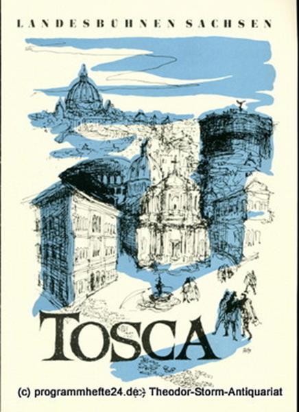 Programmheft Tosca. Musikdrama nach V. Sardou u.a. Spielzeit 1957 / 58 Landesope