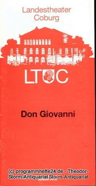 Programmheft Don Giovanni. Dramma giocoso von Lorenzo Da Ponte. Premiere 30. Sep