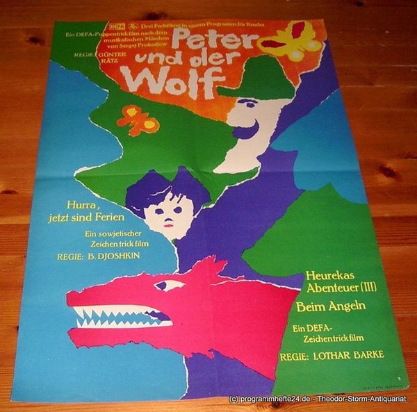 Filmplakat Peter und der Wolf / Hurra, jetzt sind Ferien / Heurekas Abenteuer (