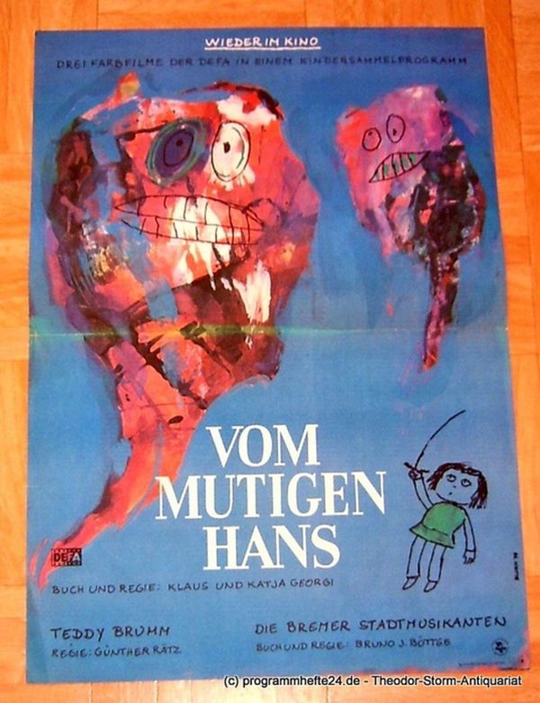 DEFA Filmplakat Vom mutigen Hans - Teddy Brumm - Die Bremer Stadtmusikanten