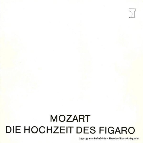 Programmheft Die Hochzeit des Figaro. Bremer Fassung. Theater Bremen 1988