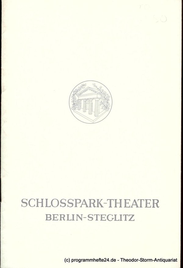 Programmheft Pygmalion. Spielzeit 1967 / 68 Schlosspark Theater, Berlin Steglitz