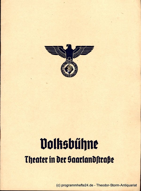 Programmheft Fuhrmann Henschel. Schauspiel von Gerhart Hauptmann 1940 Volksbühne