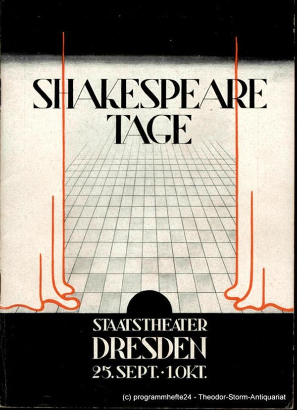 Programmheft Shakespeare Tage Staatstheater Dresden 25.9. - 1.10.1950