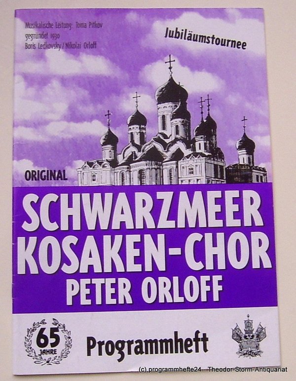 Programmheft Original Schwarzmeer Kosaken-Chor Peter Orloff