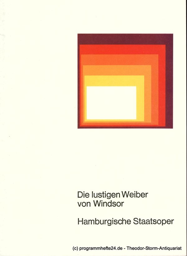Programmheft Die lustigen Weiber von Windsor. Oper Hamburg, Everding 1976