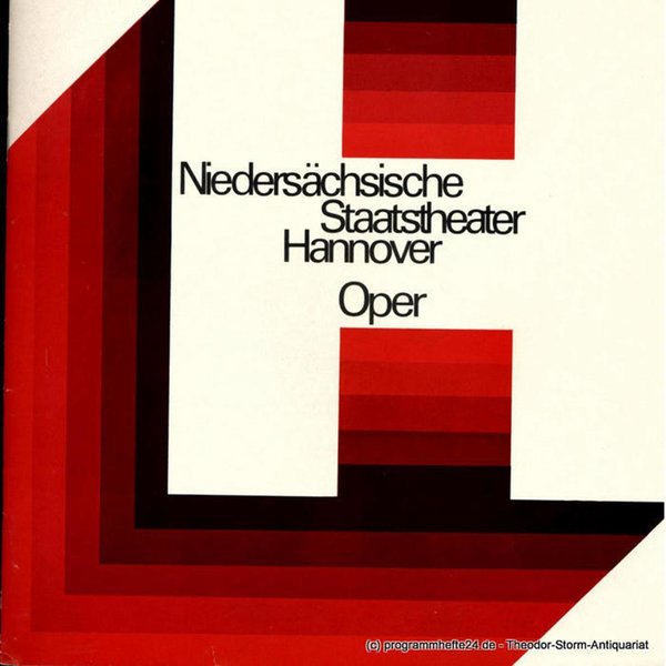 Programmheft Ariadne auf Naxos Oper Hannover 1977