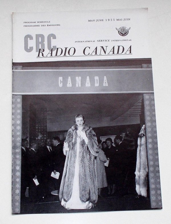 Programmheft CBC Radio Canada Int. Service. Program Schedule May-June 1955