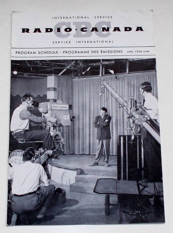Programmheft CBC Radio Canada International Service. Program Schedule April 1956