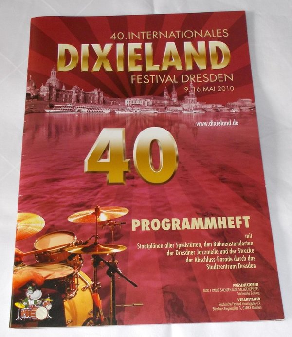 Programmheft 40. Internationales Dixieland Festival Dresden 9.-16. Mai 2010