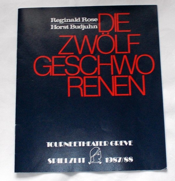 Programmheft Die Zwölf Geschworenen Tourneetheater Greve 1987