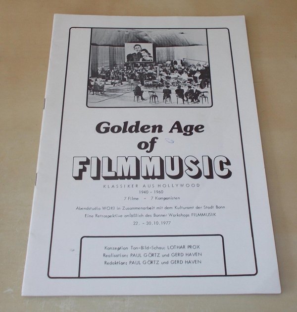 Programmheft Golden Age of Filmmusic von Paul Görtz signiert