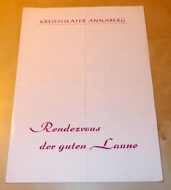 Programmheft Rendezvous der guten Laune. Spielzeit 1974 / 75 Heft 10 Kreitheater