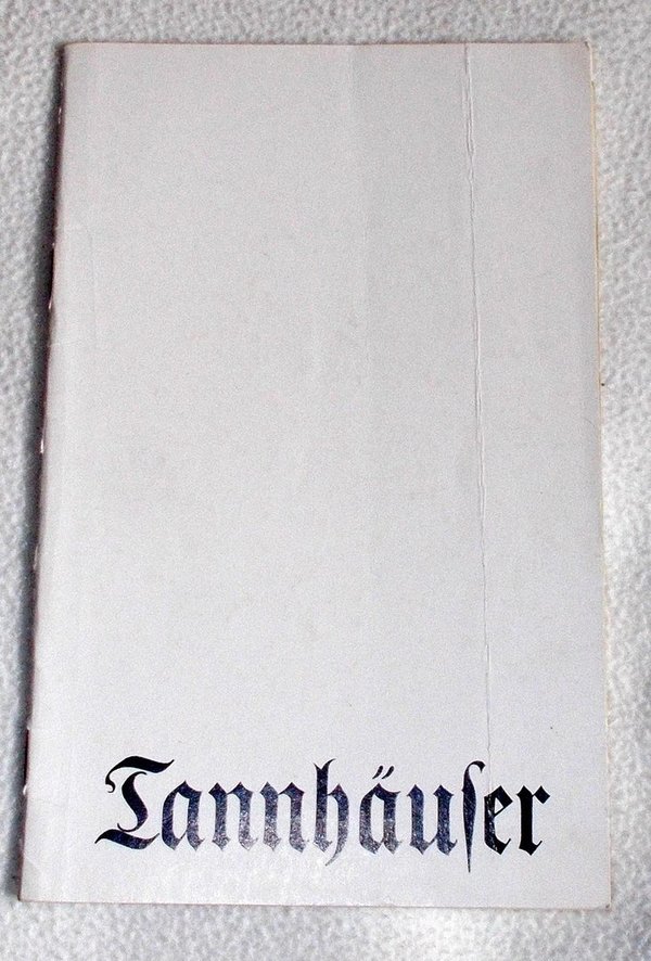 Programmheft Tannhäuser Deutsche Staatsoper Berlin 1977