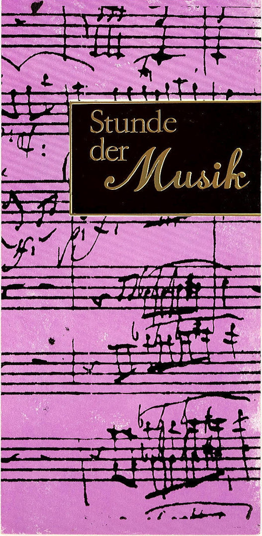 Programmheft Stunde der Musik. Manfred Scherzer / Jürgen Schröder 1975