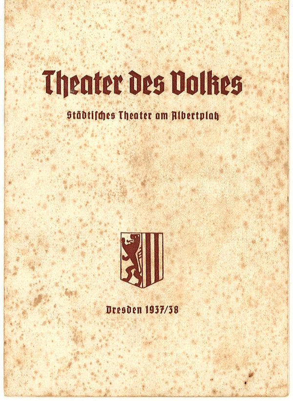 Programmheft Land des Lächelns. Theater am Albertplatz, Dresden 1937