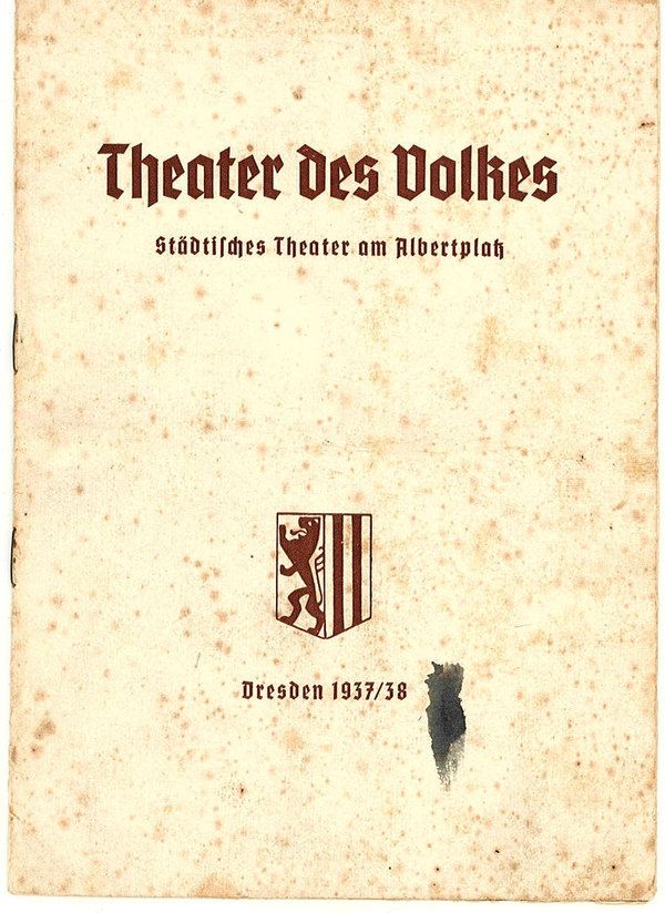 Programmheft Der lustige Krieg. Theater am Albertplatz, Dresden 1937