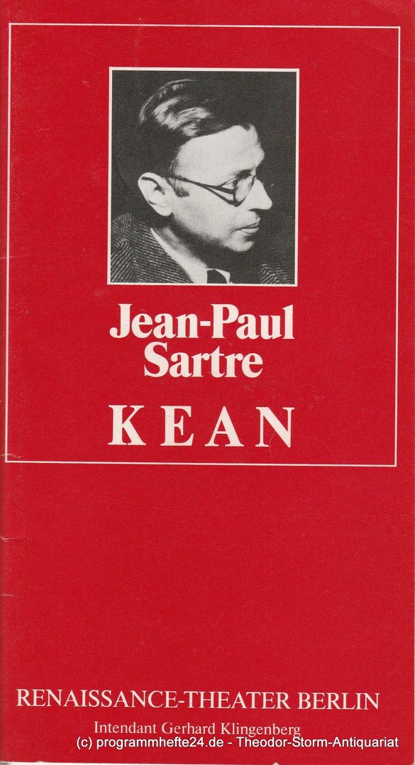 Programmheft KEAN Sartre Renaissance-Theater 1986