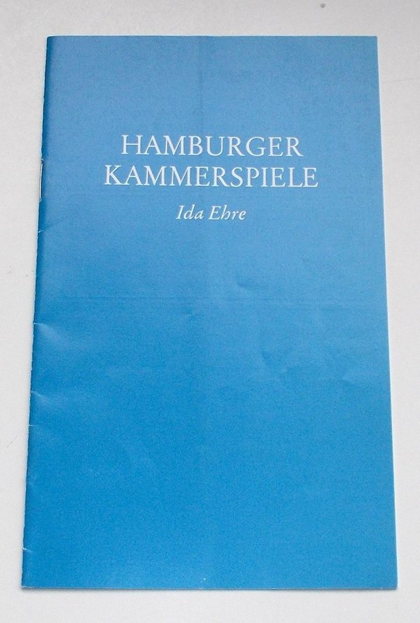 Programmheft Nicht von gestern Hamburger Kammerspiele, Ida Ehre 1981