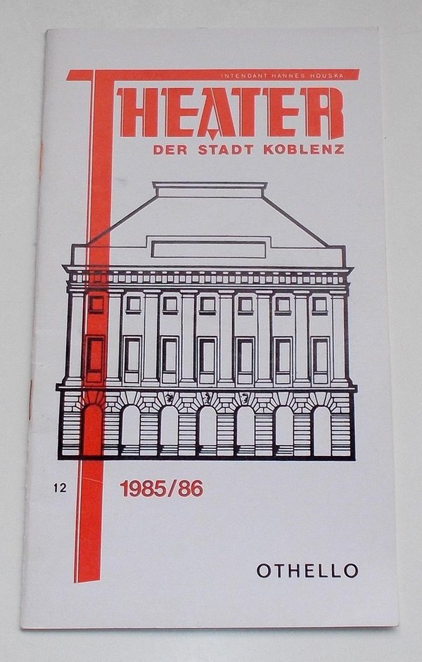 Programmheft OTHELLO von William Shakespeare. Theater der Stadt Koblenz 1986
