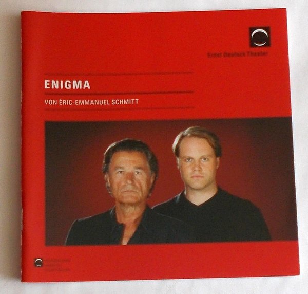 Programmheft ENIGMA von Eric-Emmanuel Schmitt. Ernst Deutsch Theater 2009