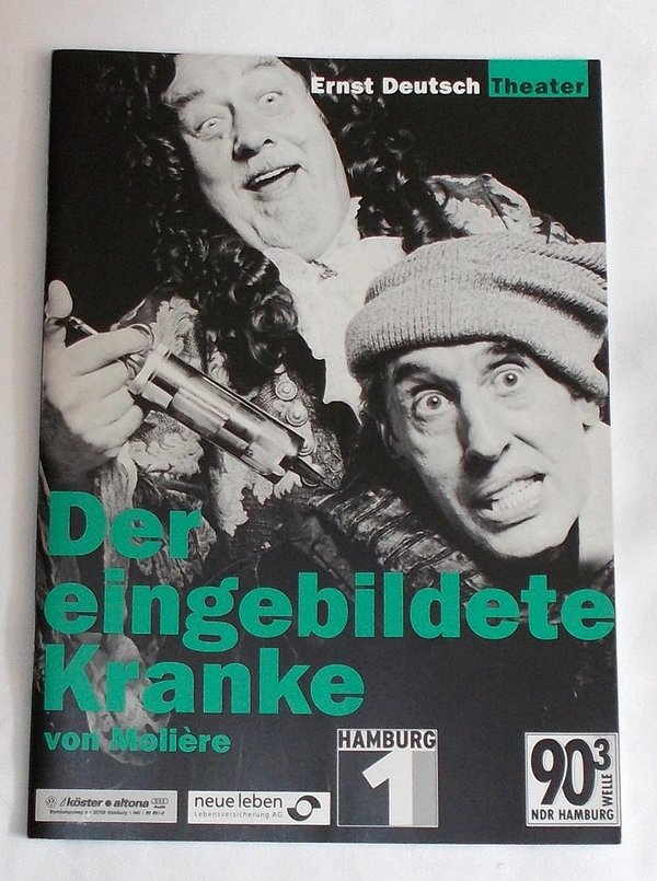 Programmheft Der eingebildete Kranke von Moliere. Ernst Deutsch Theater 2000
