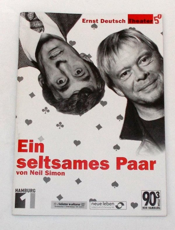 Programmheft Ein seltsames Paar von Neil Simon. Ernst Deutsch Theater 2001