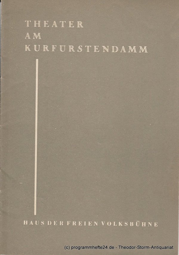 Programmheft Das Duell am Ende der Treppe Theater am Kurfürstendamm 1959