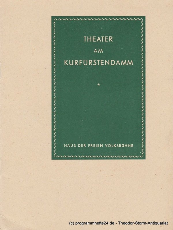 Programmheft Der Opernball Theater am Kurfürstendamm 1956
