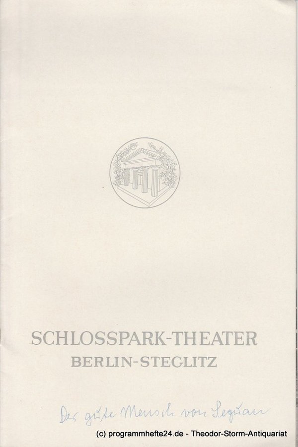 Programmheft Der gute Mensch von Sezuan. Schlosspark – Theater Berlin 1967