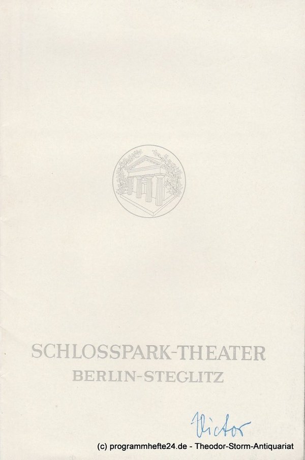 Programmheft VICTOR oder Die Kinder an der Macht. Schlosspark – Theater 1966