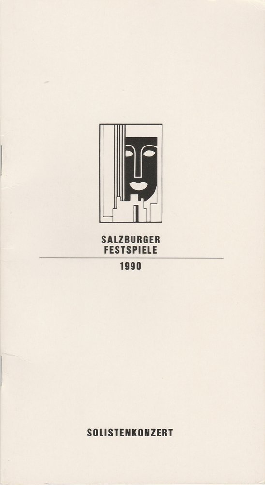 Programmheft SOLISTENKONZERT CHRISTIAN ALTENBURGER Salzburger Festspiele 1990
