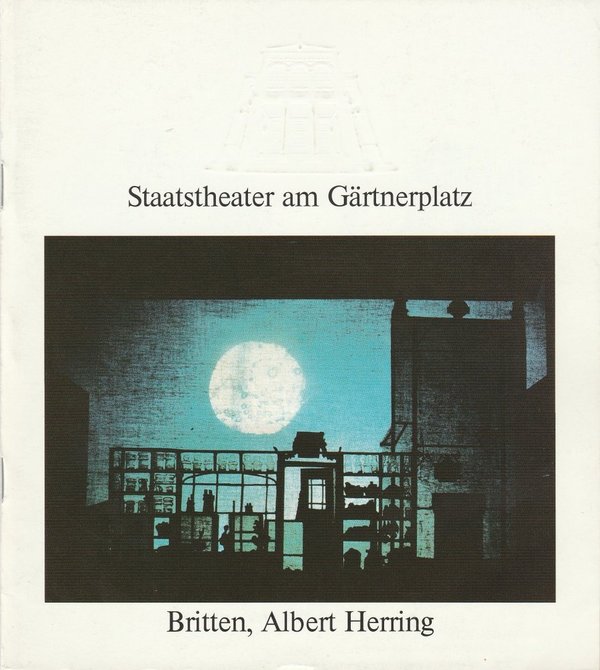 Programmheft Benjamin Britten ALBERT HERRING Staatstheater am Gärtnerplatz 1989