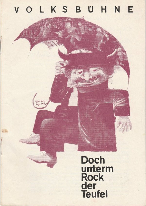 Programmheft DOCH UNTERM ROCK DER TEUFEL Volksbühne 1968