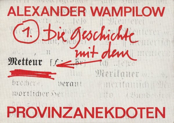 Programmheft Alexander Wampilow PROVINZANEKDOTEN Deutsches Theater 1976