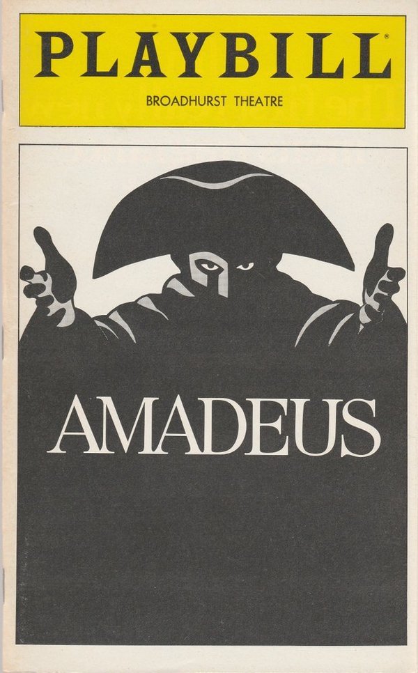 Programmheft Peter Shaffer AMADEUS January 1981 Playbill, Broadhurst Theatre