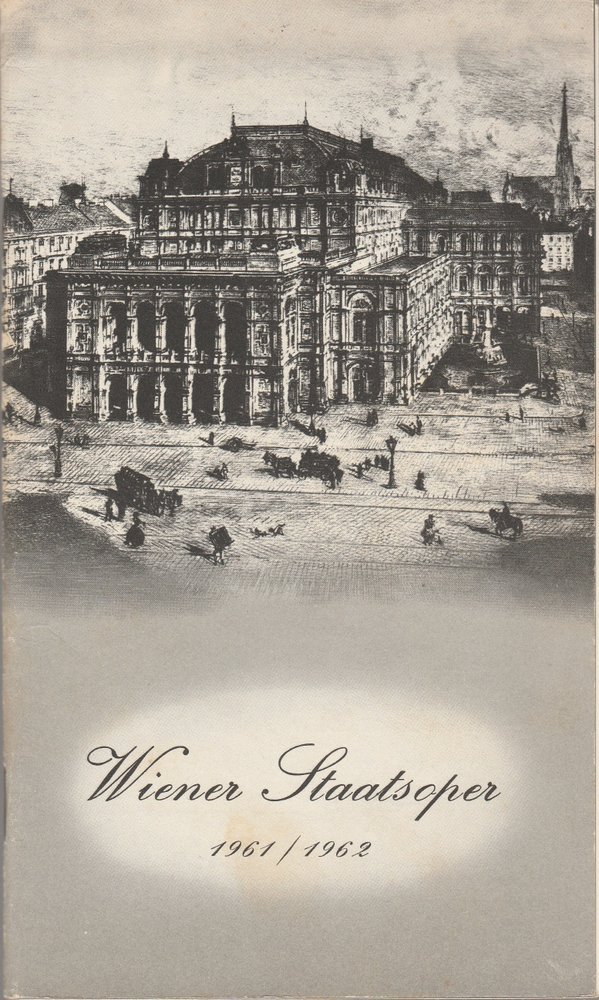 Programmheft  Richard Strauss DER ROSENKAVALIER Wiener Staatsoper 1961