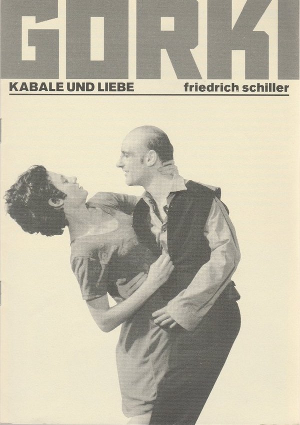 Programmheft Friedrich Schiller KABALE UND LIEBE Maxim Gorki Theater 1996