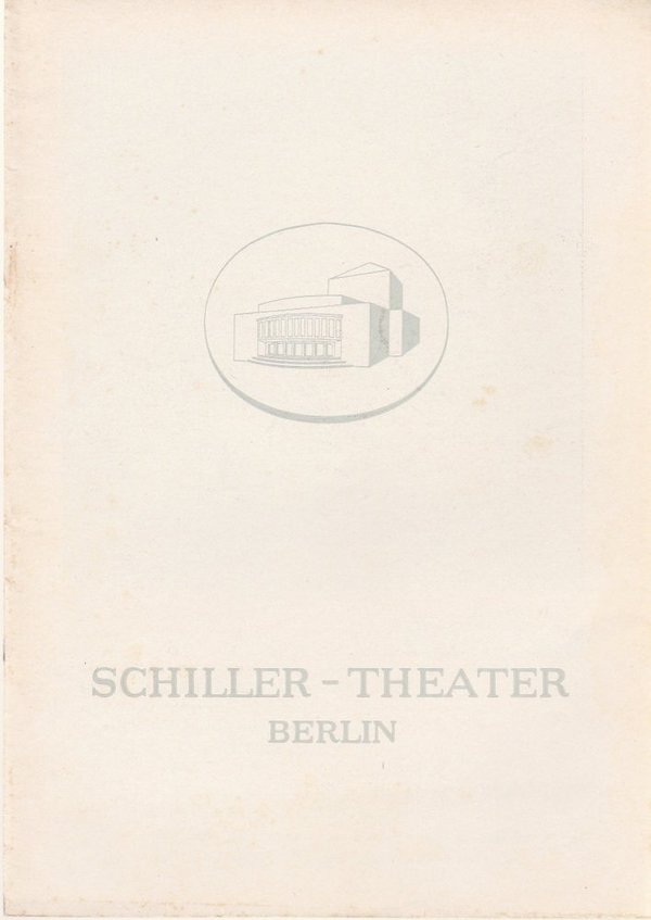 Programmheft Heinrich v. Kleist PRINZ FRIEDRICH V. HOMBURG Schiller-Theater 1960